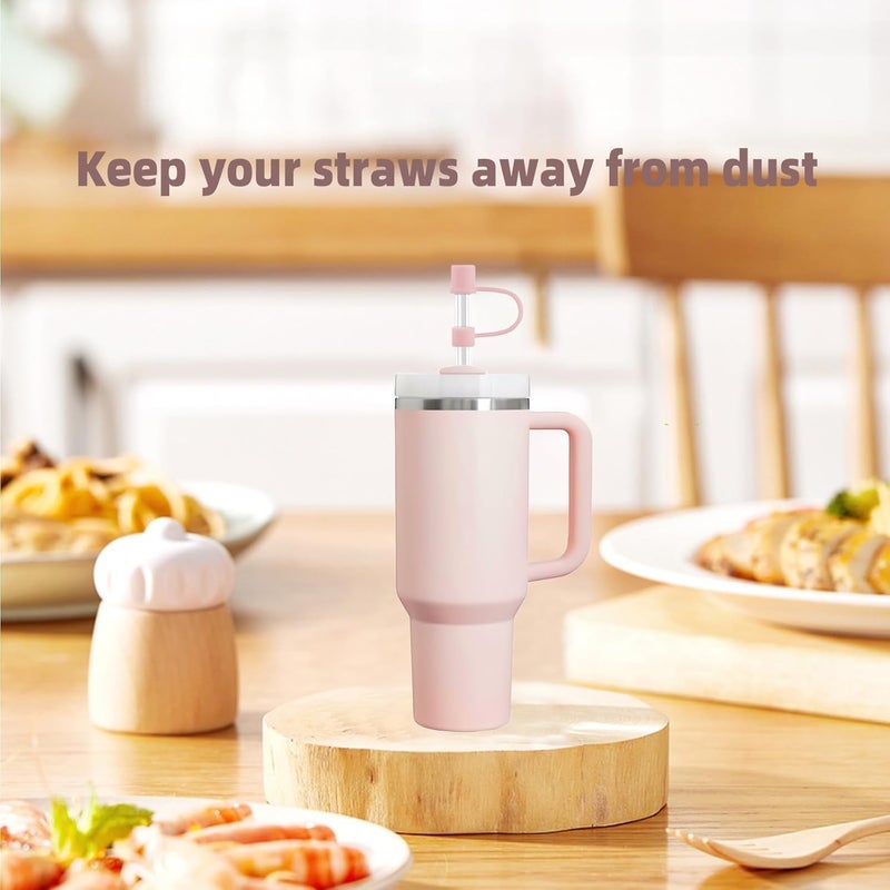 Foweroty 6|12 Pack 0.4in/10mm Straw Toppers, for Stanley Straw Covers Cap for Tumblers for Stanley 14|20|30|40|64 Oz Cup, Silicone Dust-Proof Caps（ Cup is Not Included）, 6 Pack - Image 2